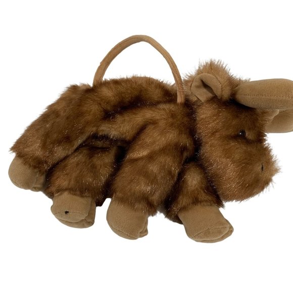Bearington Moose Tracks Fur Purse Realistic Handbag Plush Toy Teddy Animal - Picture 2 of 12